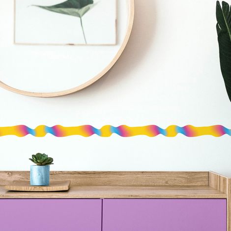 Frise décorative adhésive, Multicouleurs, Contemporain, Motif Découpé, 5 cm X 300 cm (1/5)