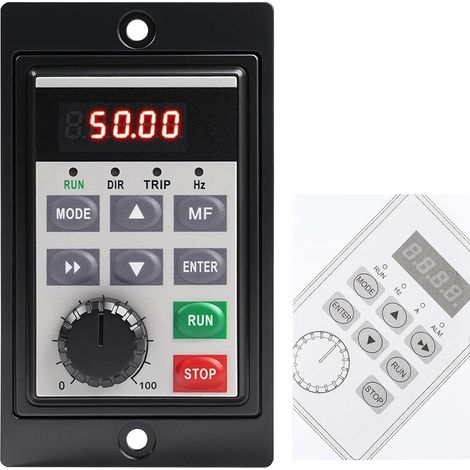 Variateur de Fréquence 750W VFD Contrôle Vectoriel Entrée Monophasée 220v Sortie Triphasée 220v Convertisseur de Fréquence Haute précision Variateur de Vitesse pour Moteur (1/5)