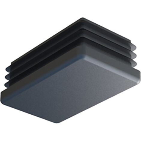 Sacchetto da 50 tacchi rettangolari in plastica nera 80x40mm