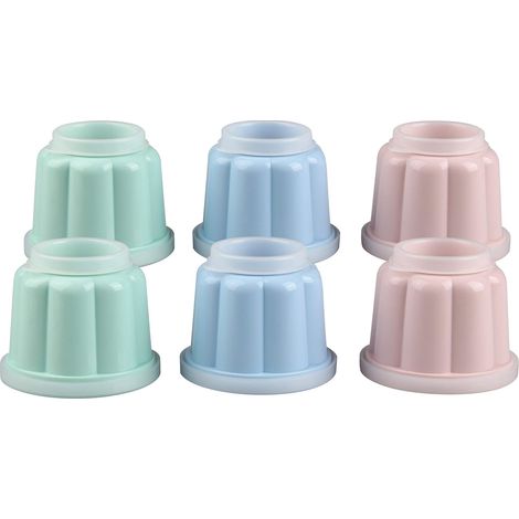 Dr Oetker Stampini in plastica per Budini e Dolci al Cucchiaio Ø7,5x6,2 cm con sigilli su entrambe le estremità Conf da 6 pz, 2 rosa, 2 verdi e 2 azzurri Lavabili in lavastoviglie (1/5)