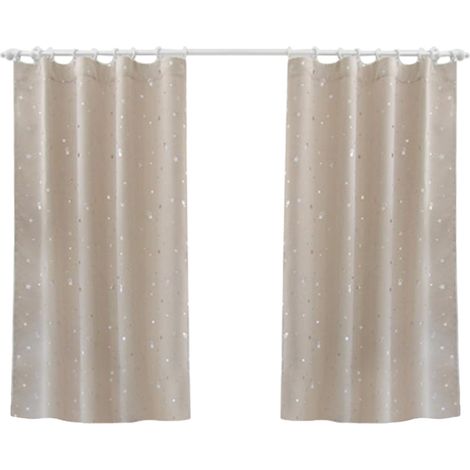 Rideau Occultant En Polyester Beige Neutre Pour Chambre Salon Et Café - Réduction Du Bruit Et Intimité - 1 Pièce (1/5)