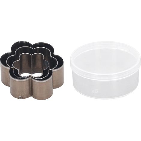 Blumenförmiger Lederschneider, 3-teilig, 30, 40, 50 mm, Stanzform aus legiertem Stahl, Stempelform für DIY-Bastelarbeiten (1/5)