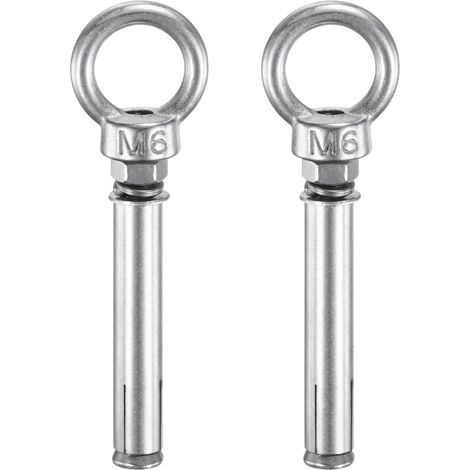 2-Pack Ancres Pour Béton Pitons À Oeil M6x70mm Acier 304 (1/5)