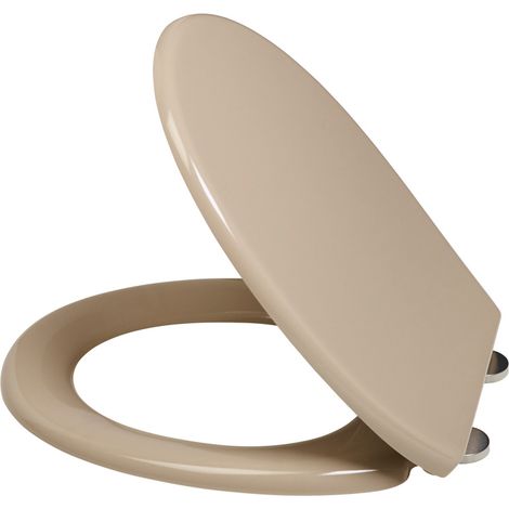 Rossignol – Abattant WC fermeture douce – 100% polypropylène – Charnières ajustables – Traitement antibactérien – Dimensions 45x5,2x37cm (1/5)