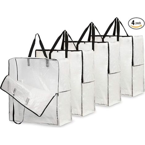 Laundry bags, very durable, for storing clothes, bedding and duvets in the garage, loft or under the bed, set of 4 (1/5)