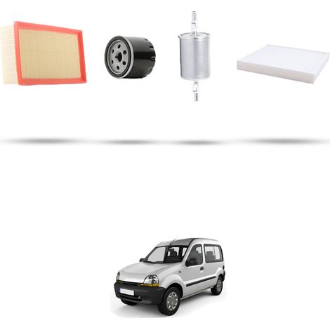 Kit tagliando 4 filtri compatibile con Renault Kangoo 1.4 55kw dal 1997 (1/5)