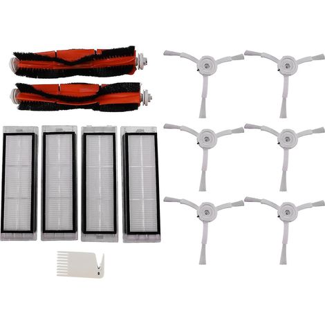 6x Seitenbürsten + 4x HEPA-Filter + 2x Hauptbürsten für Xiaomi Roborock S50 (1/4)