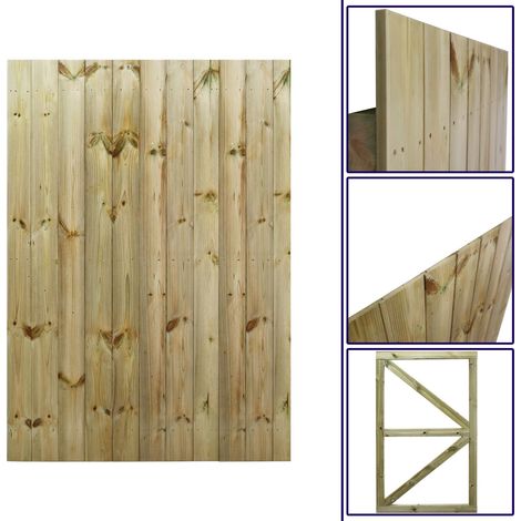 Premier 6ft Tongue & Groove 120cm Wide Fully Framed Flat Top Gate (1/5)