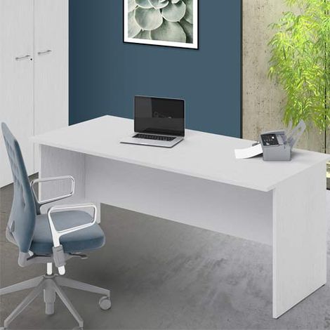 Scrivania ufficio colorazione bianca 180 x 80 x H 74 cm (1/6)