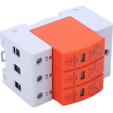 Dispositif de protection contre les surtensions, disjoncteur, protection pour travaux électriques à domicile, 420 V CA, 20-40 kA, triphasé (1/5)