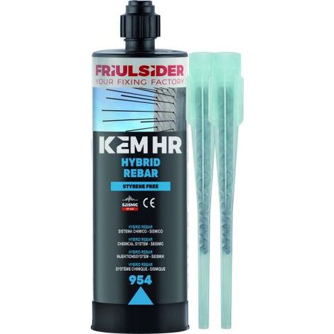 Friulsider ANCORANTE CHIMICO KEM HR - HYBRID REBAR ml. 420 con 2 beccucci 12 PZ