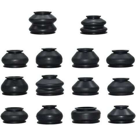 Kit de remplacement de 14 cache-poussières pour embouts de rotule articulations - Caoutchouc noir - Dimensions multiples (14 pièces) (1/5)