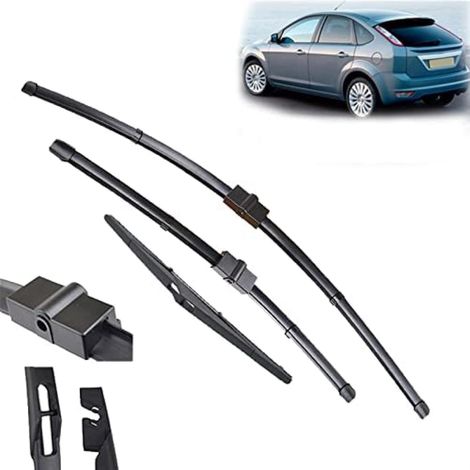 Limpiaparabrisas delanteros y traseros para Ford Focus 2 (2005-2011) - Juego de escobillas (26", 17", 14") (1/4)