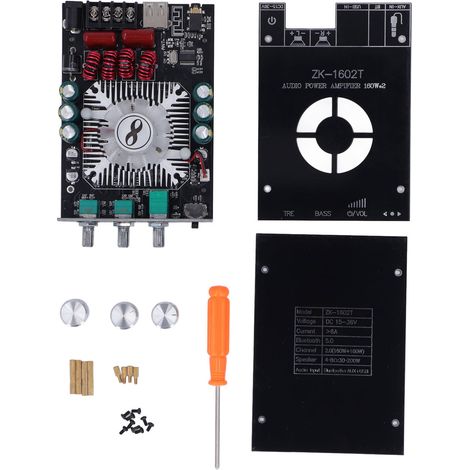 Module Amplificateur 3.5mm AUX Entrée 3 Broches Contrôle Aigus Graves Son Clair Aluminium Ampli Numérique Bluetooth (1/5)