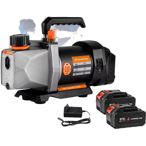 Pompe à vide, débit de 7 CFM, puissance de 1/2HP, 2 Batterie, UE