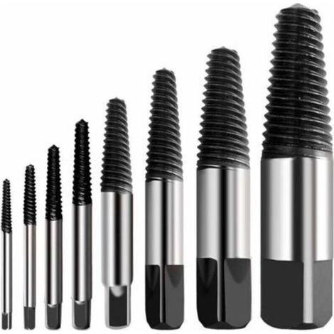 Extracteur de Vis Cassé Extracteur de Vis Multi-éclaté Kit Dureté en Acier Inoxydable Extracteur de Boulon de Vis Cassé Facile à Décoller Convient pour Enlever des Vis Endommagées (8pcs) (1/5)