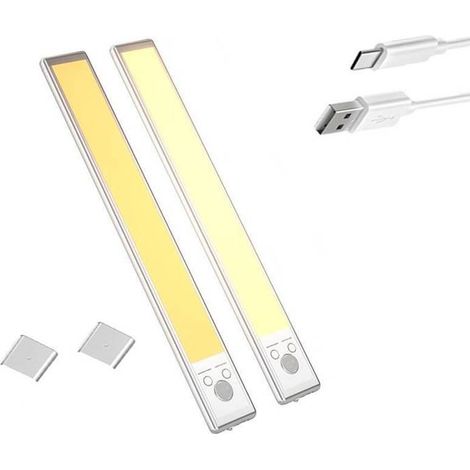 Lampada da armadio ricaricabile, 30 cm, 2200 mAh, temperatura colore regolabile su 3 livelli, dimmerabile, con sensore di presenza, adatta per cucine, scale, ecc., confezione da 2. (1/5)