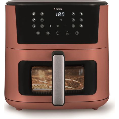 Tognana D2DFA10IRROA Friggitrice ad Aria 10L Doppia Resistenza 2300W Display Digitale Rosso Mela (1/4)