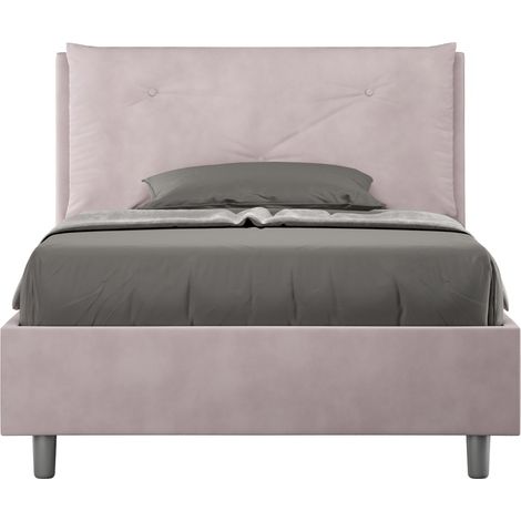 Letto 1 Piazza E Mezzo 120x200 cm Senza Rete Imbottito in Microfibra Appia Large Glicine (1/5)