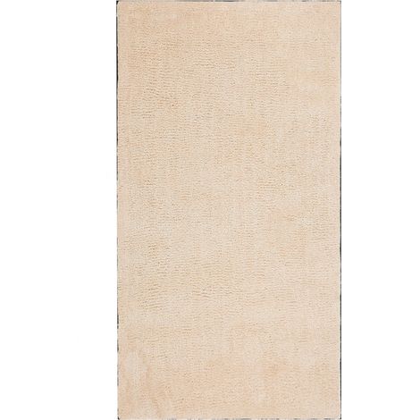 Alfombra de pelo largo beige claro 80 x 150 cm rectangular moderna Demre
