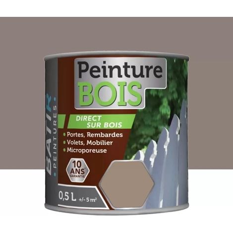 Peinture Bois BÂTIR Taupe 0,5 L (1/2)