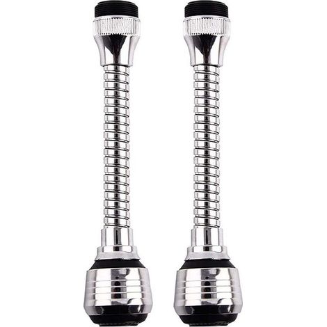 2 Pièces Rallonge Robinet,Filtre D'extension Pivotant,Extension de Douche de Robinet,360°Réglable Bec Diffuseur Filtre, Deux Modes Réglable,pour éviers de Cuisine, Salle de Bain