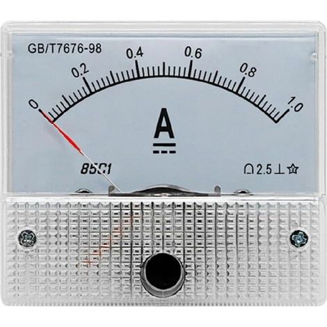 85C1 - Ampèremètre analogique CC 0-1 A Panneau à aiguilles ABS haute (1/5)