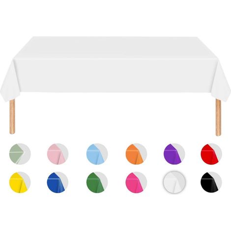 Weiße rechteckige Tischdecke 137x274cm für Garten & Feste