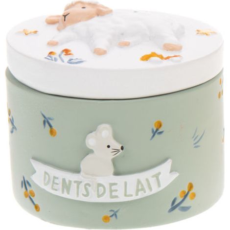 Petite boite à dents de lait en résine mouton (1/2)