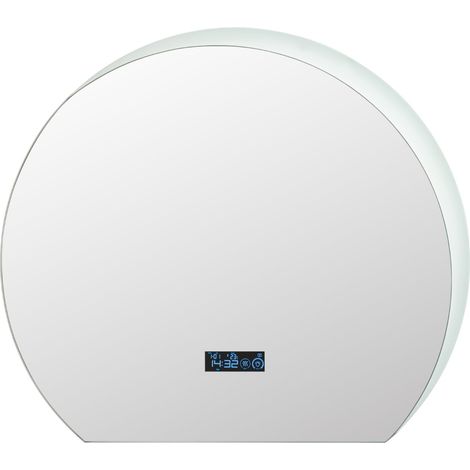 Specchio da bagno con aspetto di luce a mezzaluna luci LED regolabile a 3 colori, Specchio da parete decorativo (1/4)