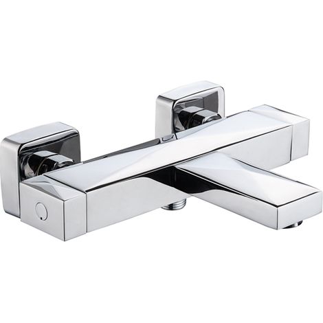 Mitigeur Thermostatique,Mitigeur de Douche Thermostatique, Robinet Baignoire avec Contrôle de Température Constant, Laiton Finition Chrome