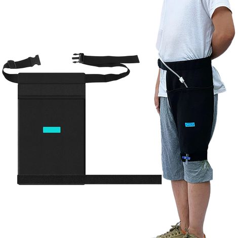 Housse De Support De Sac D'urine Avec Ceinture, Support De Sac De Drainage Urinaire, Support De Poche À Urine Avec Ceinture, Poche De Jambe Pour Cathéter Pour La Maison, Fauteuil Roulant, Noir (1/5)
