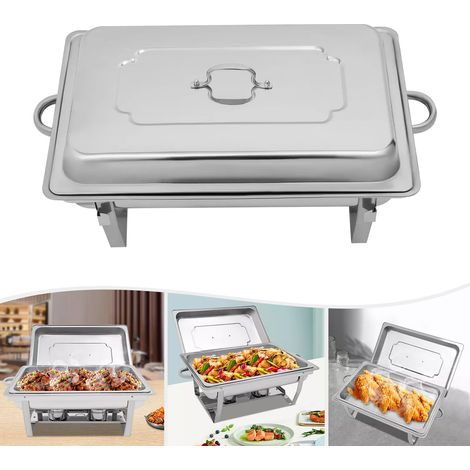 Edelstahl Buffetwärmer Chafing Dish Speisenwärmer Edelstahl Warmhaltebehälter Buffet Set Wärmer Essen Frisch und Lecker Halten