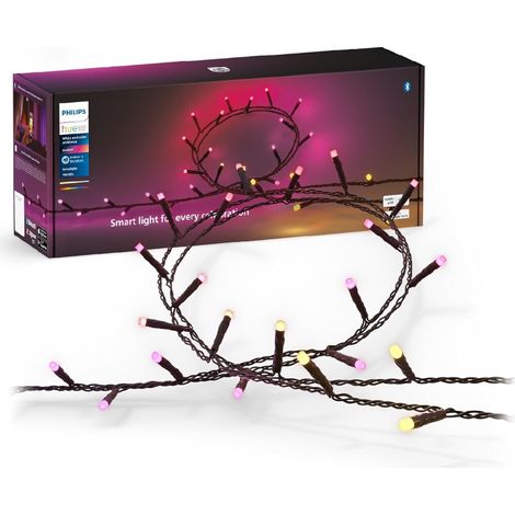 Philips – Guirlande lumineuse de Noël 40 m – 500 LEDs multicolores – Alimentation 28W – Résistante aux intempéries – Contrôle via smartphone (1/10)