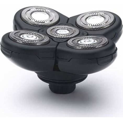 Têtes rasoir homme rechange - Compatible rasoirs 5 têtes Lames de coupe - Rasage visage et crâne - 5 pièces