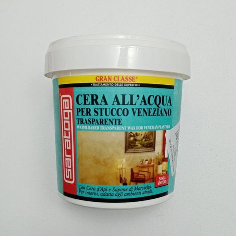 Gran classe 1lt cera trasparente ed idrorepellente per stucco veneziano e pittura colorata