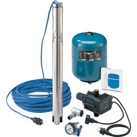 Paquete de suministro de agua Grundfos SQ 3-40 m.Kab.m.Kabelbin.m.PM 1 u.Membrandruckb., 96160908