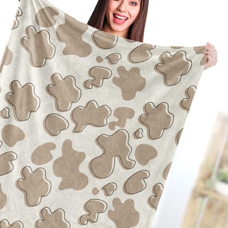 BL817 Couverture imprimée vache, produit standard personnalisé, 140 x 200 cm (1/5)