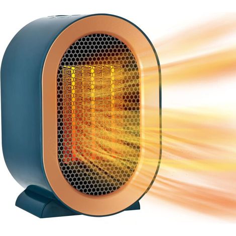Electric Heater, Fan Heater for Home, Energy Saving, Low Noise, Mini Ceramic Heater with 2 Heat Settings, Overheat and Tip-over Protection, Portable Radiant Heater for Office, Home and Bedroom MUMU (1/4)