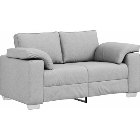vidaXL Sofá de dos plazas Gris Nube 160 cm tela (1/2)