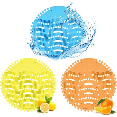 6 x Scented Urinal Grids, Splash and Odour Protection, Universal Screen for Urinals in Public Toilets, Offices and Common Places, Lasting Scent (1/5)
