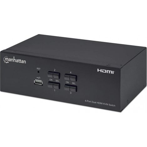 Commutateur KVM Manhattan 4x1 HDMI/USB pour 4 ordinateurs (1/5)