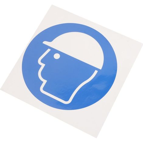 Helm Tragen Aufkleber aus Blauem Pp pour Baustellen and (1/5)