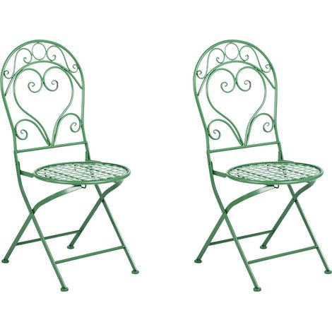 Set di 2 Sedie in Metallo verde Albinia (1/5)