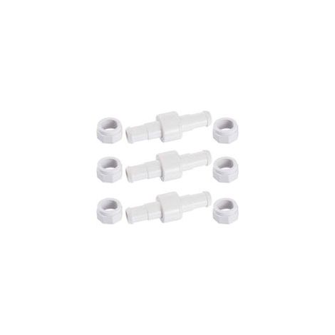D20 Lot de 3 Raccords Rotatifs pour Tuyau D'arrosage avec 6 Embouts D15 Compatibles avec Zodiac Polaris 180 280 380 Robot Nettoyeur Piscine