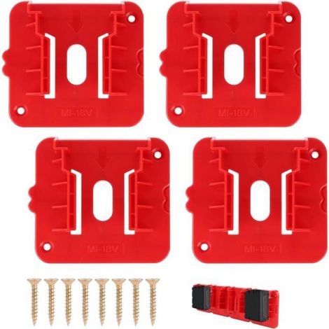 Support Mural Pour Batteries M18 - Compatible Série M18V - Empilable - Robuste - 1 Pièce (1/5)