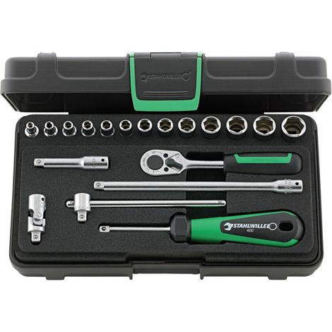 Set chiave a presa 40 da 19 PCS.1 / 4 pollici SW 3,5-13mm Z.22 6KT Acciaio Acciaio 96011124