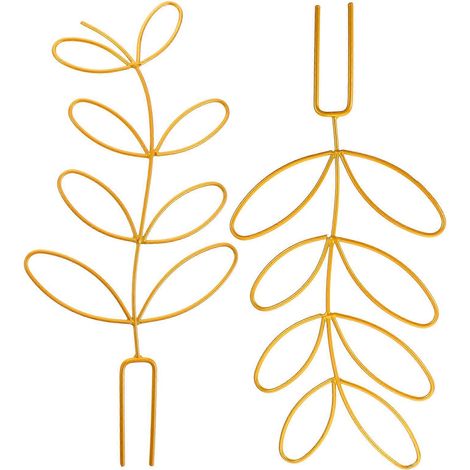 Treillis pour plantes grimpantes (lot de 2) en fer doré, structure créative pour le jardin, favorise la croissance verticale (1/5)