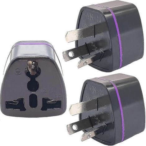 (3er-Pack) Reiseadapter für Australien und Neuseeland – Typ-I-Stecker, universeller 3-poliger auf 3-poliger Stecker – J (1/5)