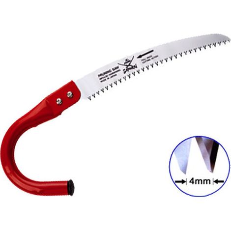 Serrucho de samurái curvado con mango de paraguas – hoja de 33 cm KC330LH con dientes tri-cut y funda